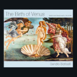 Bottellis-Birth of Venus Poster<br><div class="desc">En av historiens vackraste målningar, som är lovande digitalt återställd, ljusare och färgen för i dag. Tittar du för en levande fågel av Venus poster? Sandro Botticelli's iconic Nascita di Venere (Veneres födelse), som är målad från 1483 till 1485, skildrar gudinna från Kärlek, Venus, som har kommit ut ur havet...</div>