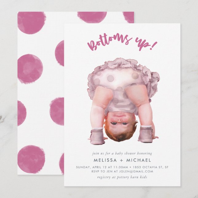 Botten upp! inbjudningar (Fram/baksida)