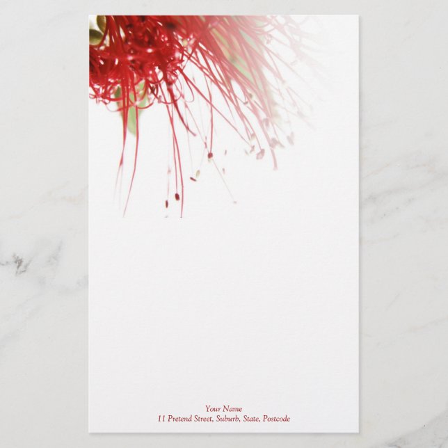 Bottenborste-blomsterlager Brevpapper (Framsida)