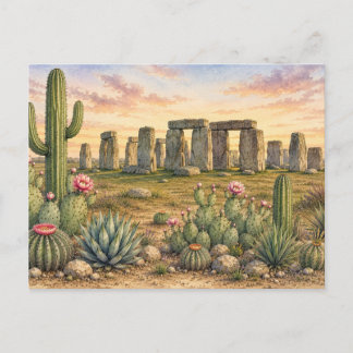 Bottencactus Stonehenge vykort