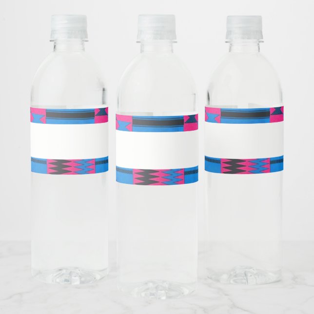 Bottenetikett för afrikansk utskrift Vatten Vattenflaskor Etikett (Flaskor)