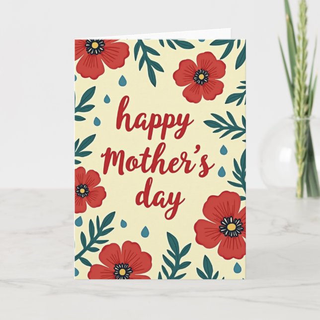 Bottenska Blommor Mönsterkort Kort (Framsida)
