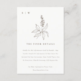 Bottenskiss med blomstermönster och monogram för b tilläggskort
