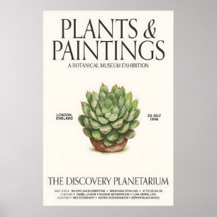 Bottensmuseum utställning affisch Sukkulent växt