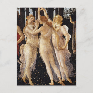 Botticell - De tre gracerna i Primavera Fine Art Vykort