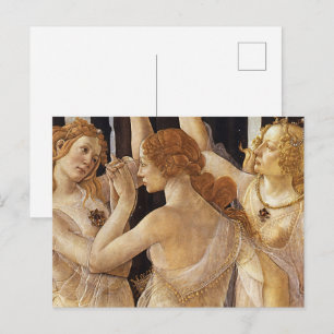 Botticell - tre Graces in Primavera Fine Art Vykort