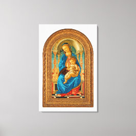 Botticelli (1445-1510) Madonna & Child Enthroned Canvastryck
