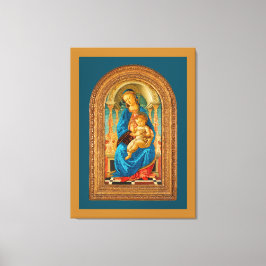 Botticelli (1445-1510) Madonna & Child Enthroned Canvastryck