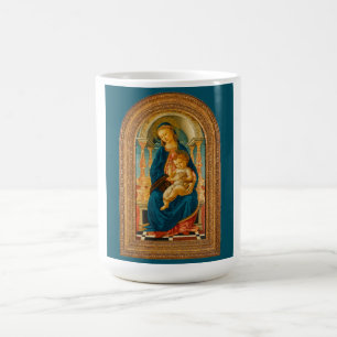 Botticelli (1445-1510) Madonna & Child Enthroned Kaffemugg