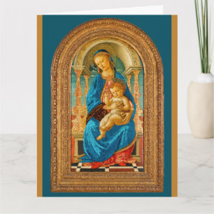 Botticelli (1445-1510) Madonna & Child Enthroned Kort