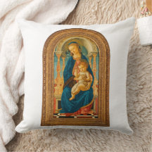 Botticelli (1445-1510) Madonna & Child Enthroned