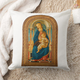 Botticelli (1445-1510) Madonna & Child Enthroned Kudde