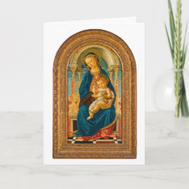 Botticelli (1445-1510) Madonna & Child Enthroned ö Tack Kort