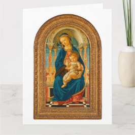 Botticelli (1445-1510) Madonna & Child Enthroned Tack Kort