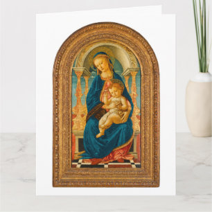 Botticelli (1445-1510) Madonna & Child Enthroned Tack Kort