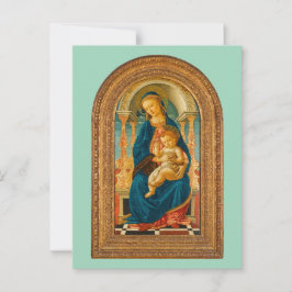 Botticelli (1445-1510) Madonna & Child Enthroned Vykort