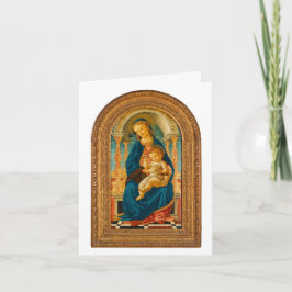 Botticelli (1445-1510) Madonna och barn på tron Tack Kort