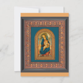 Botticelli (1445-1510) Madonna och Child Enthroned Vykort