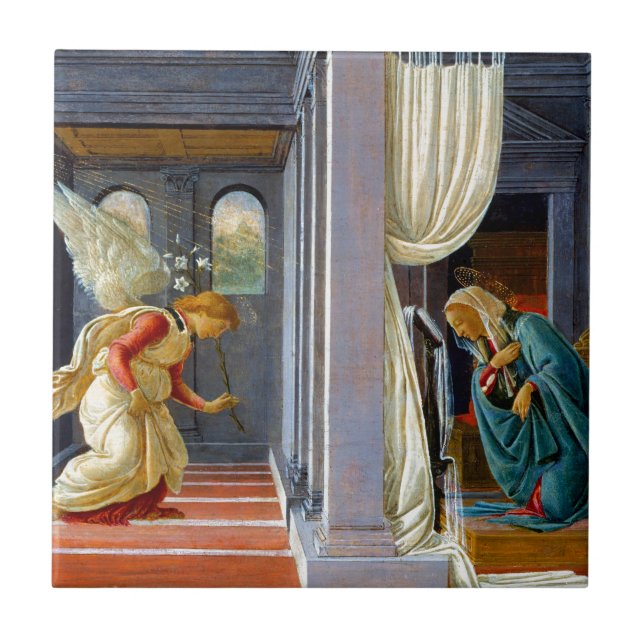 Botticelli Bebådelsen Kakelplatta (Framsidan)