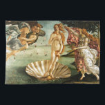 Botticelli Birth of Venus Renaissance Art Painting Kökshandduk<br><div class="desc">Sandro Botticelli, som är känd som Sandro Botticelli, är en italiensk målare av Renaissancen Tidigt. Han var medlem i Florentine School under Lorenzo de'Medicis beskydd, en rörelse som karakteriseras som en "gyllene ålder". Bland Botticellis mest kända verk finns Venus och Primavera. Venus födelse (italiensk medborgare: Nascita di Venere) är en...</div>