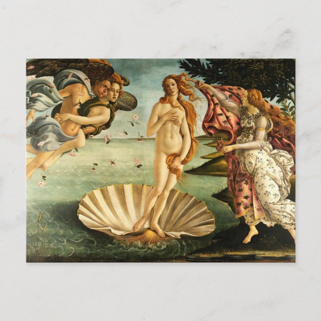 Botticelli Birth of Venus Renaissance Art Painting Vykort (Framsida)
