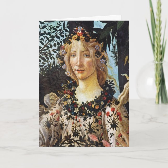 Botticelli Flora vårens gudinna blomsterkonst Helgkort (Framsida)
