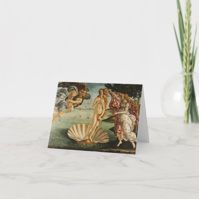 Botticelli födelsen av Venus noterar kortet Kort (Framsida)