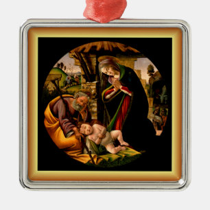 Botticelli: Kristus barn ~ Julgransprydnad Metall