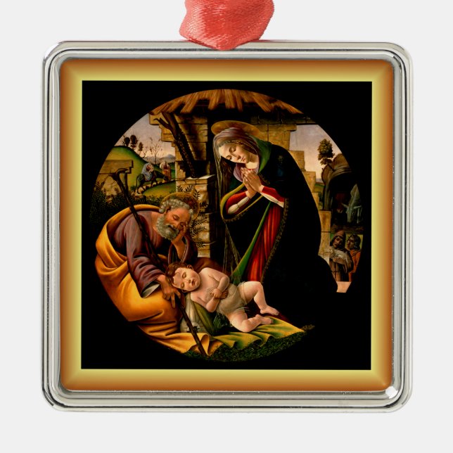 Botticelli: Kristus barn ~ Julgransprydnad Metall (Framsidan)
