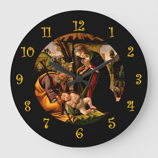 Botticelli ~ Kristus Child ~ Stor Klocka (Framsida)