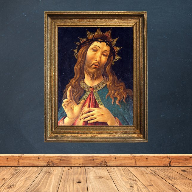 Botticelli Kristus Crowned med Thorns Lent Påsk Poster (Christ crowned with thorns by Sandro Botticelli - Catholic Christian Lent Wall Art)