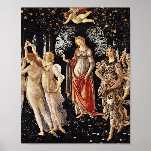 Botticelli - La Primavera .Vår Poster (Framsidan)