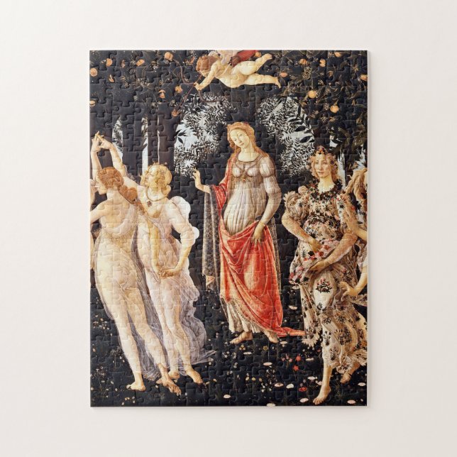 Botticelli - La Primavera Vår Pussel (Vertikal)