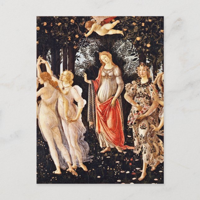 Botticelli - La Primavera Vår Vykort (Framsida)