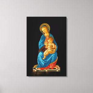 Botticelli Madonna och Child Enthroned Canvastryck