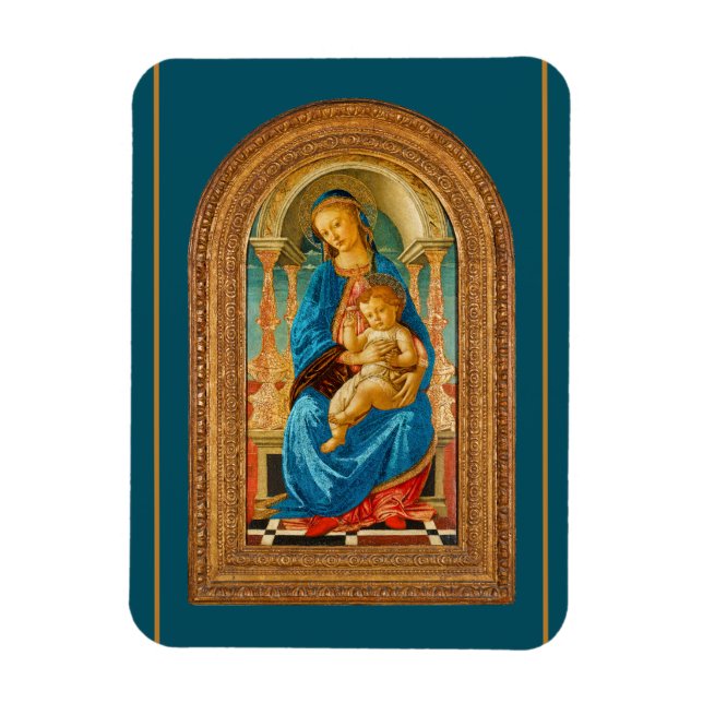 Botticelli Madonna och Child Magnet (Vertikal)