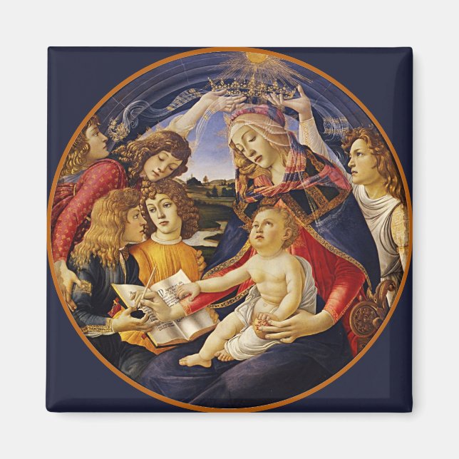 Botticelli Madonna och child Magnet (Framsidan)