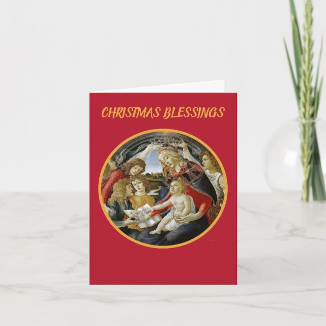 Botticelli Madonna och Jesus Magnificat Kort (Framsida)
