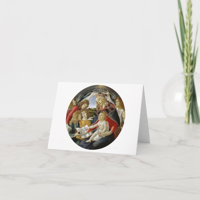 Botticelli Madonna och Jesus Magnificat Kort (Framsida)