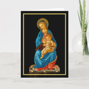 Botticelli Madonnan och barnet tronande Kort