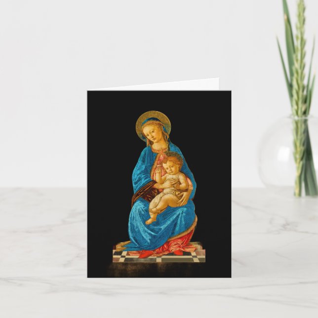 Botticelli Madonnan och barnet tronande Kort (Framsida)