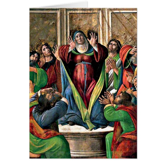 Botticelli - Nedstigningen av den Helige Ande Hälsningskort (Framsidan)