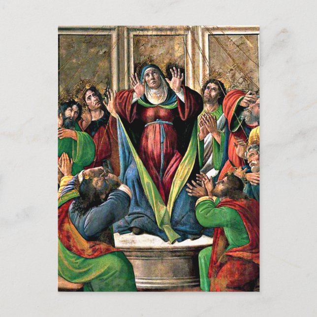 Botticelli - Nedstigningen av den Helige Ande Vykort (Framsida)