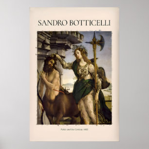 Botticelli Pallas och centauren Minerva konst Poster