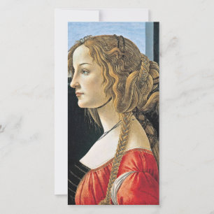 Botticelli - Porträtt i Simonetta Vespucci Julkort