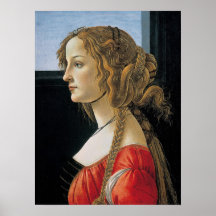 Botticelli Porträtt i Simonetta Vespucci