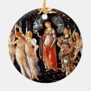 BOTTICELLI-Primavera 1482 Julgransprydnad Keramik