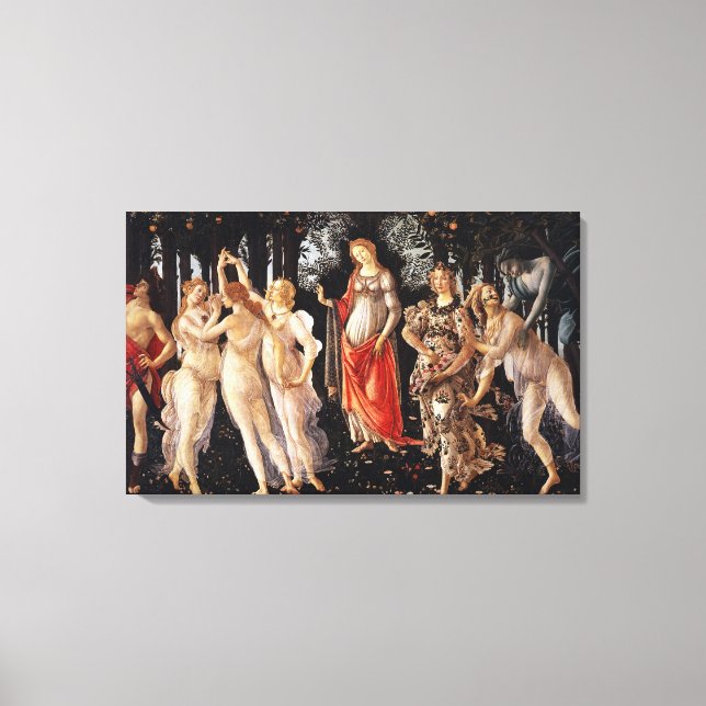 Botticelli Primavera Canvastryck (Framsida)