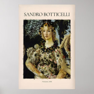 Botticelli Primavera Detalj Flora Konsttryck Poster