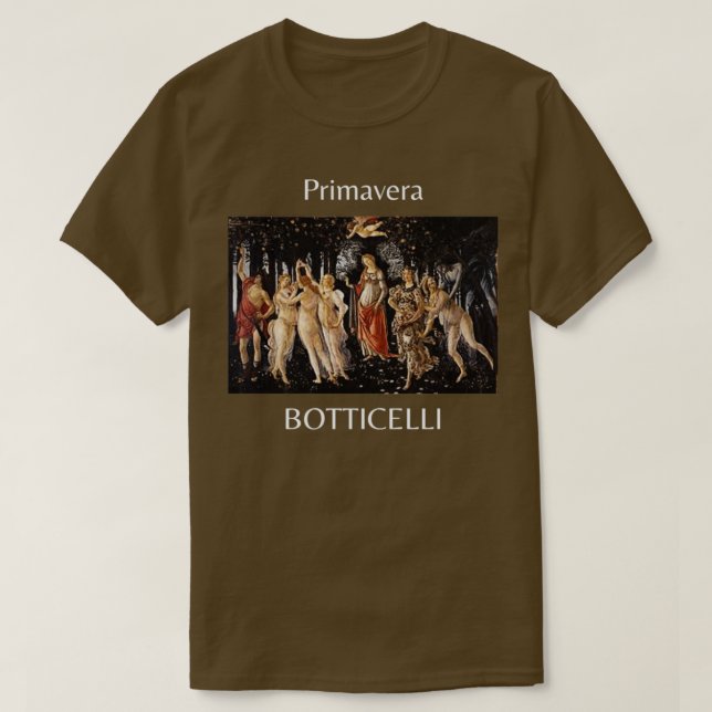 Botticelli Primavera Italian Painting Art T Shirt (Design framsida)
